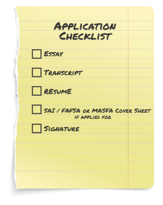 application checklist
