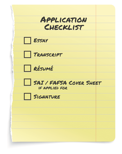 FSA Scholarship Application Checklist